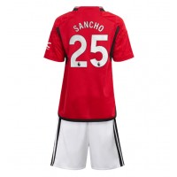 Manchester United Jadon Sancho #25 Fotballklær Hjemmedraktsett Barn 2023-24 Kortermet (+ korte bukser)